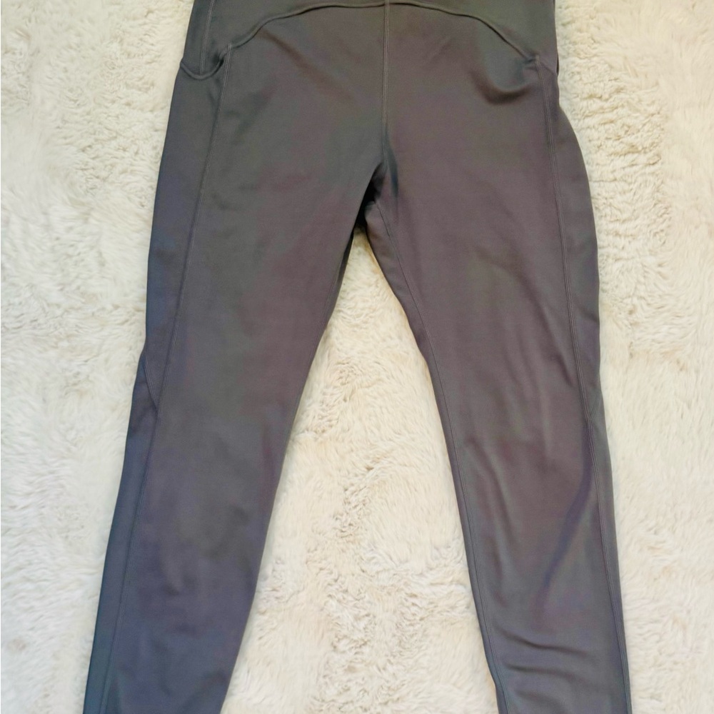 Body NV Women's Gray Zip-Up Athletic Top and Leggings Set - Picture 9 of 15